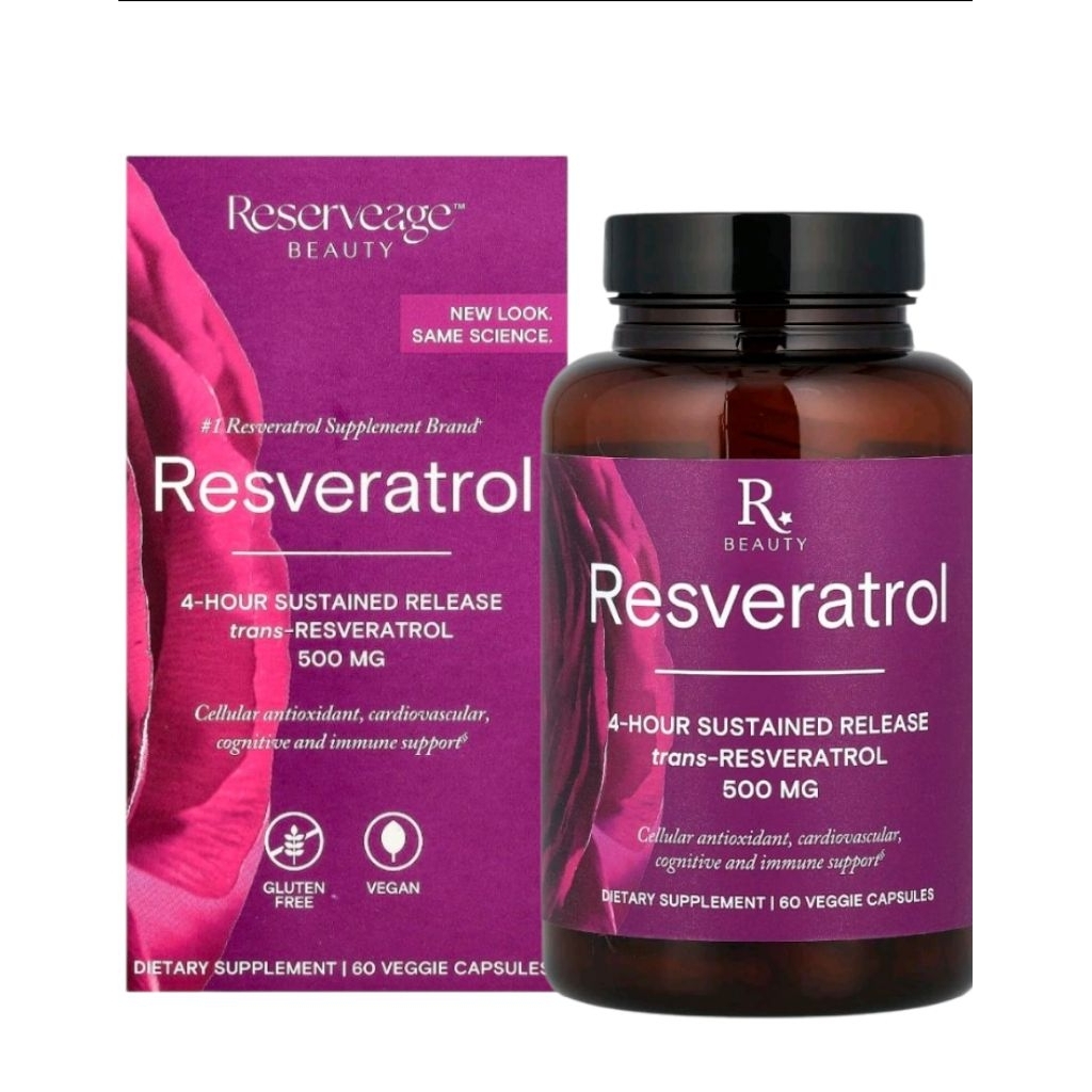 Reserveage Nutrition Resveratrol 500mg 60Veggie หมดอายุ 09/2028 พร้อมส่ง