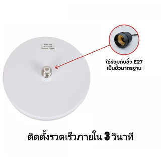 โคมไฟเพดาน LED 24W หลอดไฟ E27 ปรับแสงได้ 3สี เปลี่ยนง่าย ไม่ต้องใช้รีโมท กันฝุ่น กันยุง ประหยัดไฟ ถนอมสายตา VANTREES แท้
