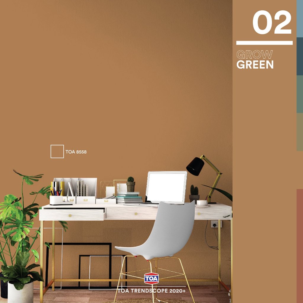 TOA โฟร์ซีซั่นส์ สีทาภายนอก ชนิดด้าน 8558 Africa Desert (ขนาด 3.78 ลิตร) สีน้ำตาลอมทอง