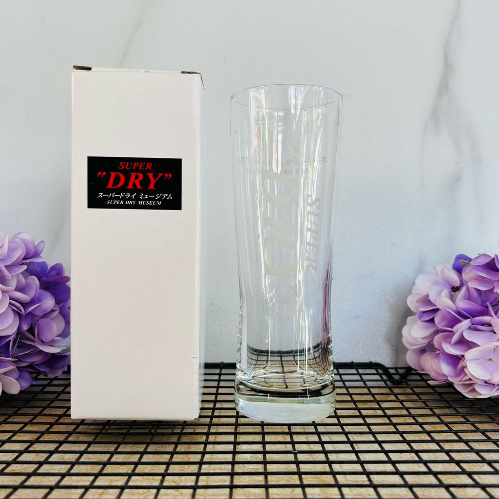 แก้วเบียร์ทรงสูง Asahi SUPER DRY ขนาด 360ml มือสอง จากญี่ปุ่น