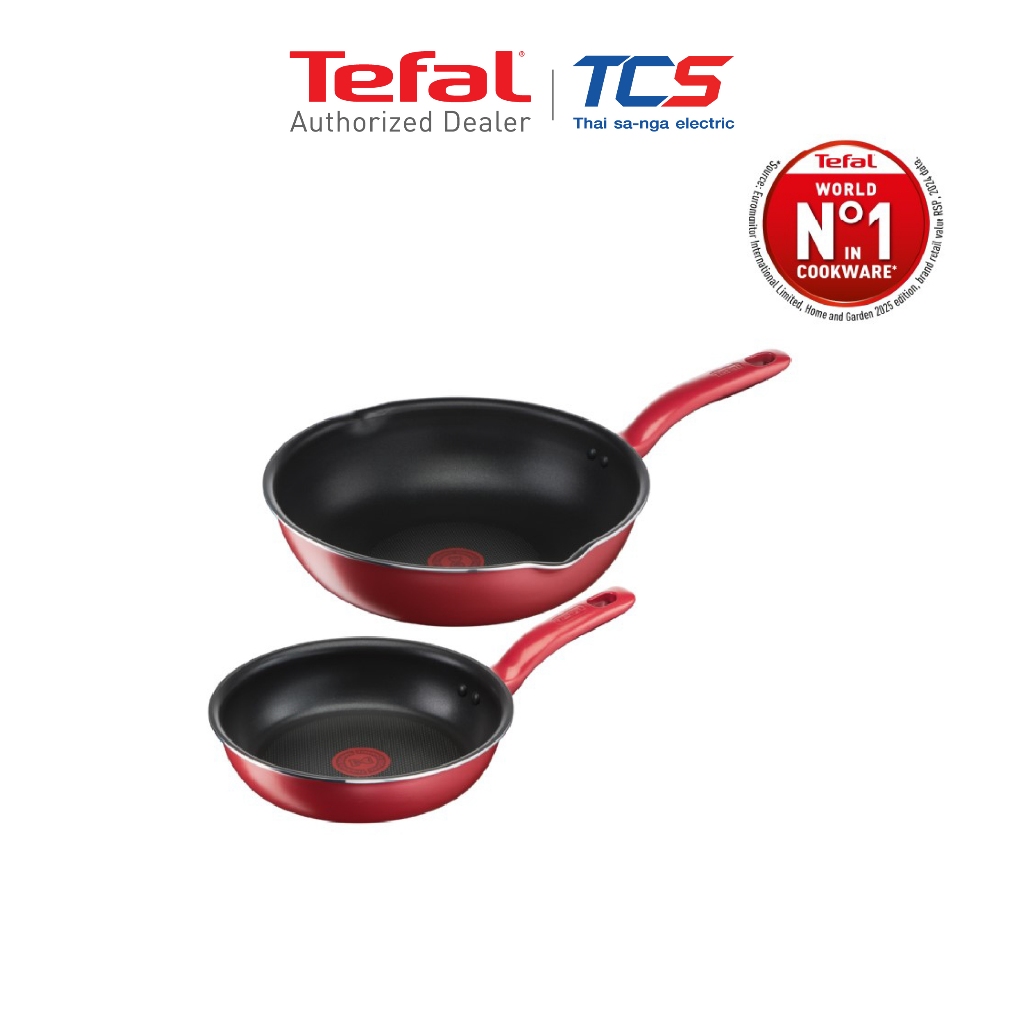 Tefal CW ชุดกระทะ So Chef รุ่น G135S295 2 ชิ้น กระทะก้นแบน 24 ซม. และก้นลึก 28 ซม.