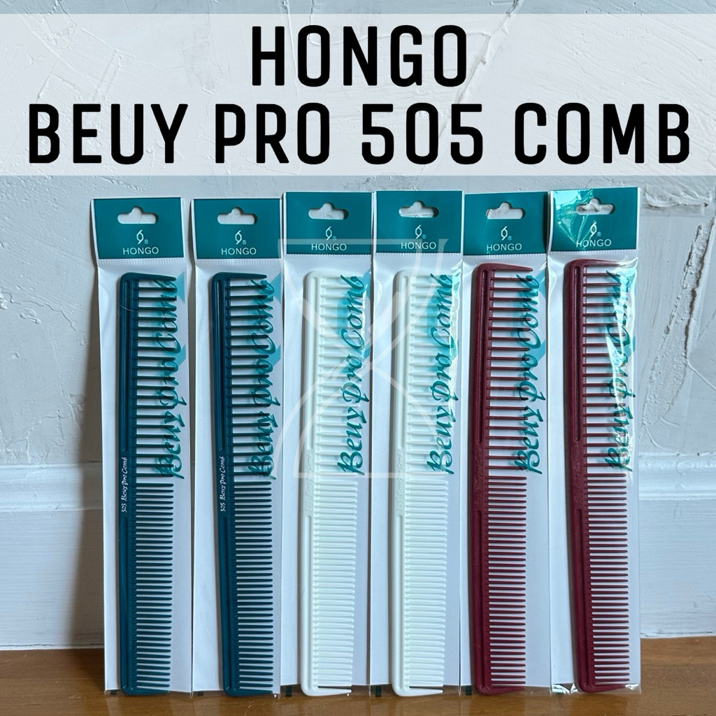 (พร้อมส่ง / ของญี่ปุ่นแท้ราคาถูกที่สุด) หวี HONGO BEUY PRO LONG COMB 505 หวีด้ามยาวตัดแห้ง
