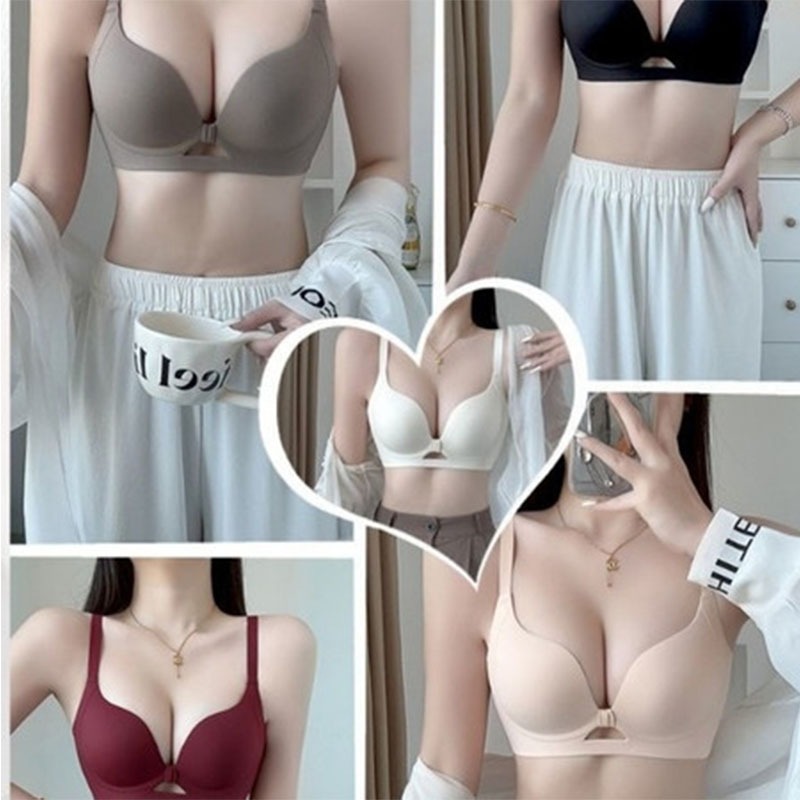 เสื้อชั้นใน ไร้โครง  ฟองหนา ยกทรงสตรี กระชับ ช่วยยกทรงและเก็บส่วนข้างๆ ดันทรงอกชิด ใส่สบาย - รูปที่ 7