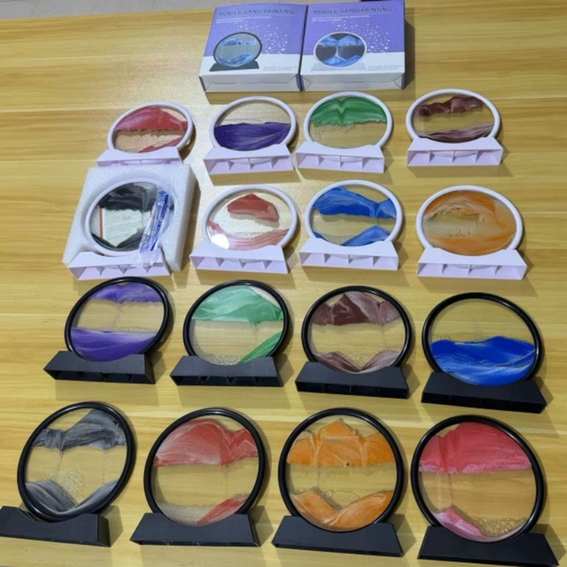 ของขวัญคู่รัก ของขวัญวันเกิด นาฬิกาทรายเคลือบทราย 3 มิติ ของประดับตกแต่งเดสก์ท็อป