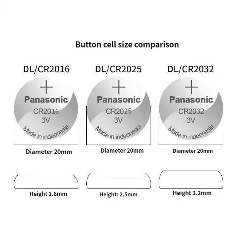 Panasonic Lithium Coin Battery CR1220 / 1616 / 1620 / 1632 / 2016 / 2025 / 2032 / 2430 / 2450 ราคาต่อ 1 ก้อน - รูปที่ 3
