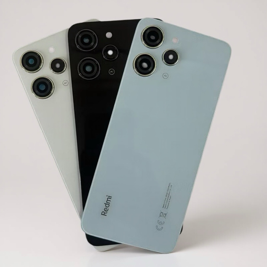ฝาครอบ พร้อมเลนส์กล้อง  แบตเตอรี่ด้านหลังประตูสําหรับ Xiaomi Redmi 12 4G 23053RN02A ฝาหลัง + อะไหล่ซ่อม เลนส์กล้อง