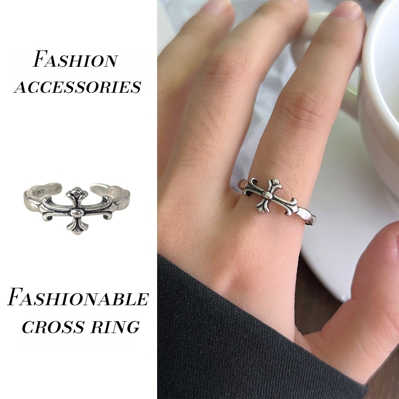 ✝️✝️แหวนแฟชั่น แหวนลายไขว้ แหวนแนววินเทจ ทรงเรขาคณิต unisex เสริมดวง โบฮีเมียน