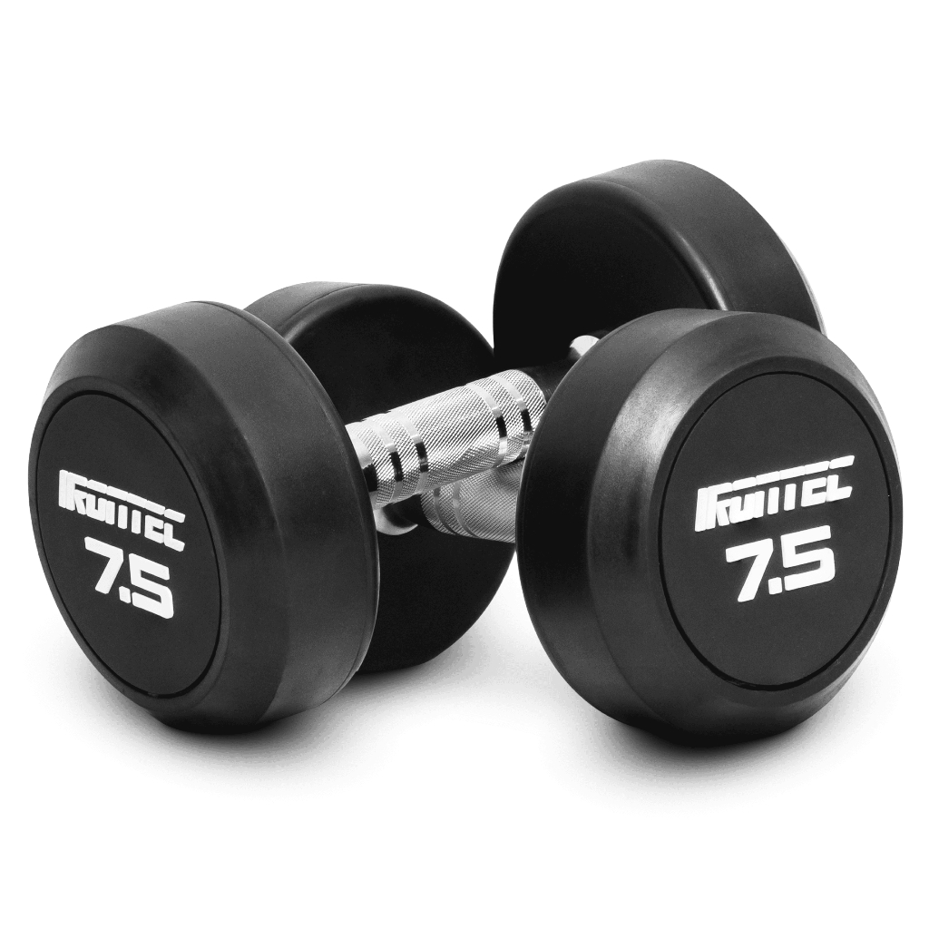 ดัมเบลกลม หุ้มยาง IRONTEC ขนาด 2.5 - 10KG X 2 ชิ้น (DB4012) - เครื่องออกกำลังกาย แบรนด์ IRONTEC รูปที่ 5