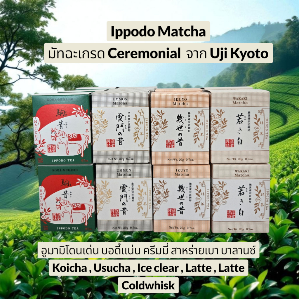 พร้อมส่ง Ippodo Matcha แบรนด์ดังจาก Uji Kyoto มาในไซด์ขนาด 20g อูมามิ ครีมมี่มาก !!!!