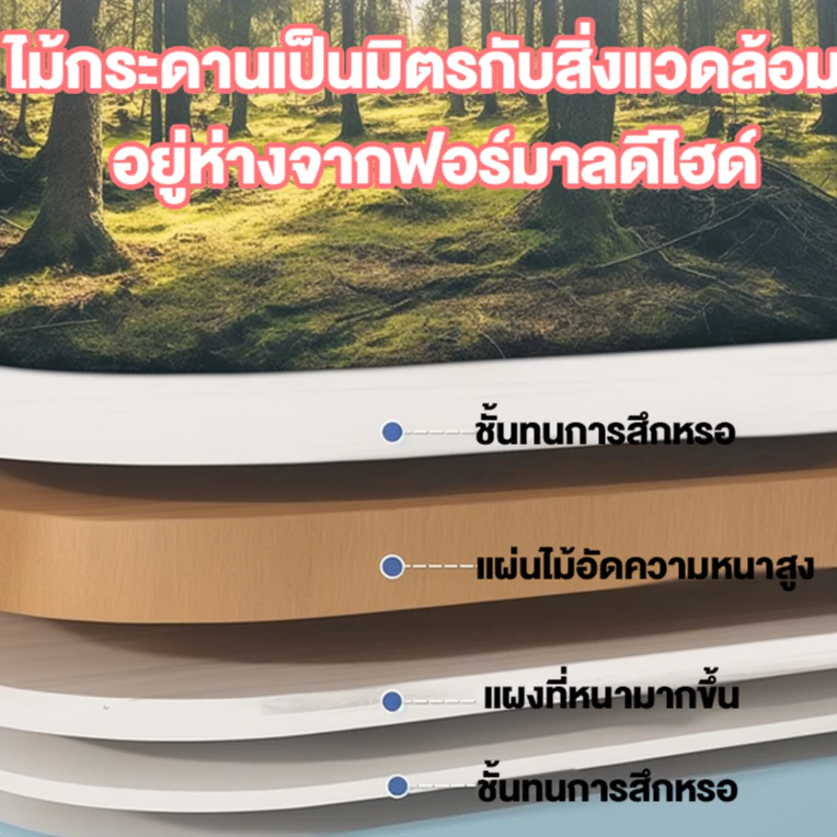 โต๊ะเรียน โต๊ะเขียนหนังสือเด็ก 80/70cm ปรับความสูงได้82-88ซม โต๊ะเขียนหนังสือมัลติฟังก์ชั่ สีชมพู thumbnail 10