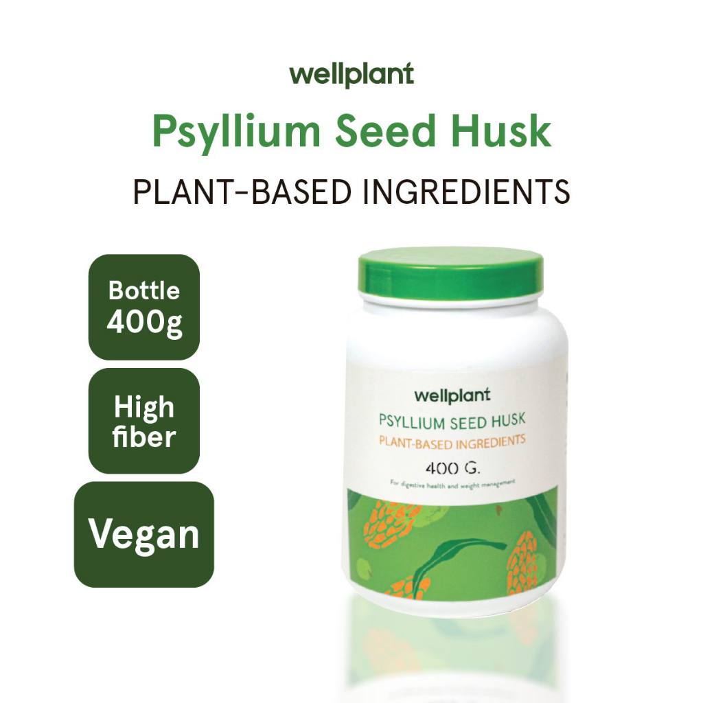 ไซเลี่ยมฮัสค์แบบเกล็ด 400 กรัม (Psyllium Husk) | wellplant