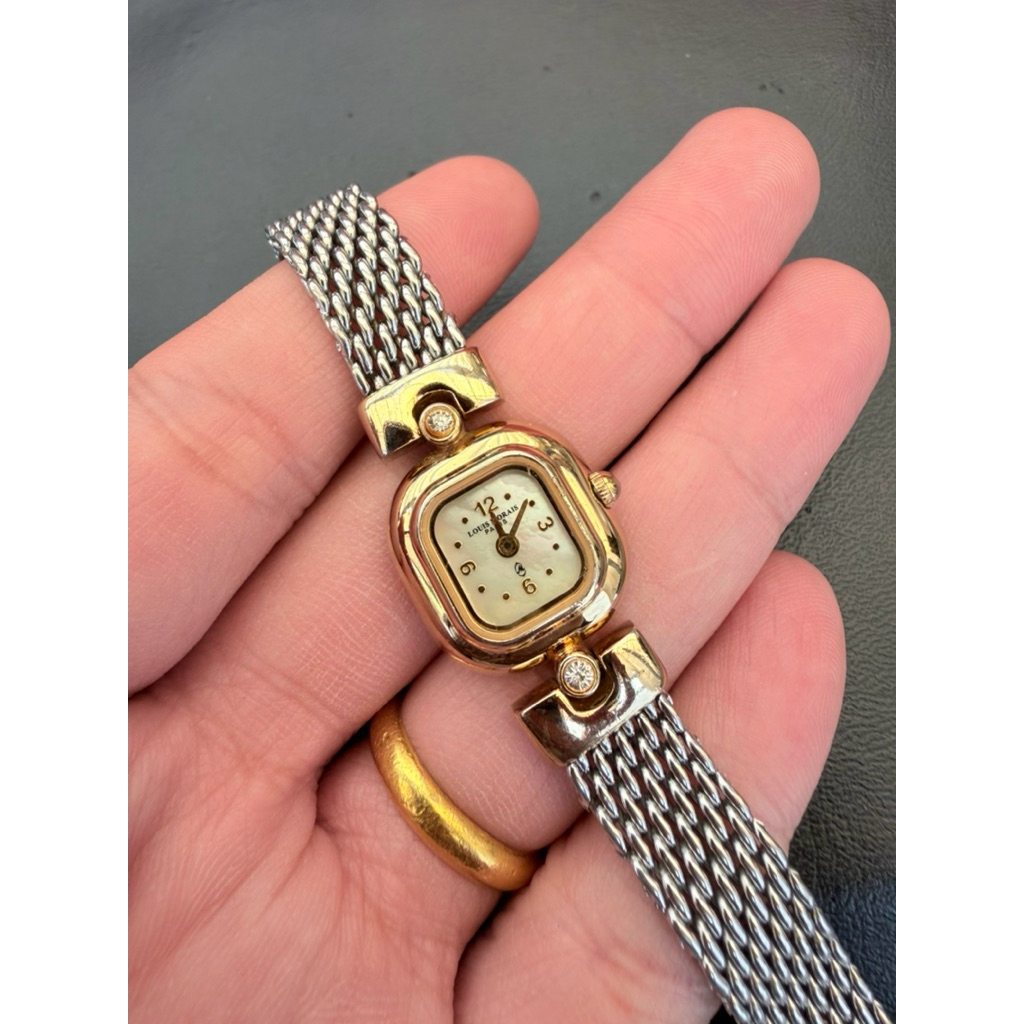LOUIS MORAIS PARIS SWAROVSKI CRYSTAL 23K GP.  Lady ของแท้ มือสอง