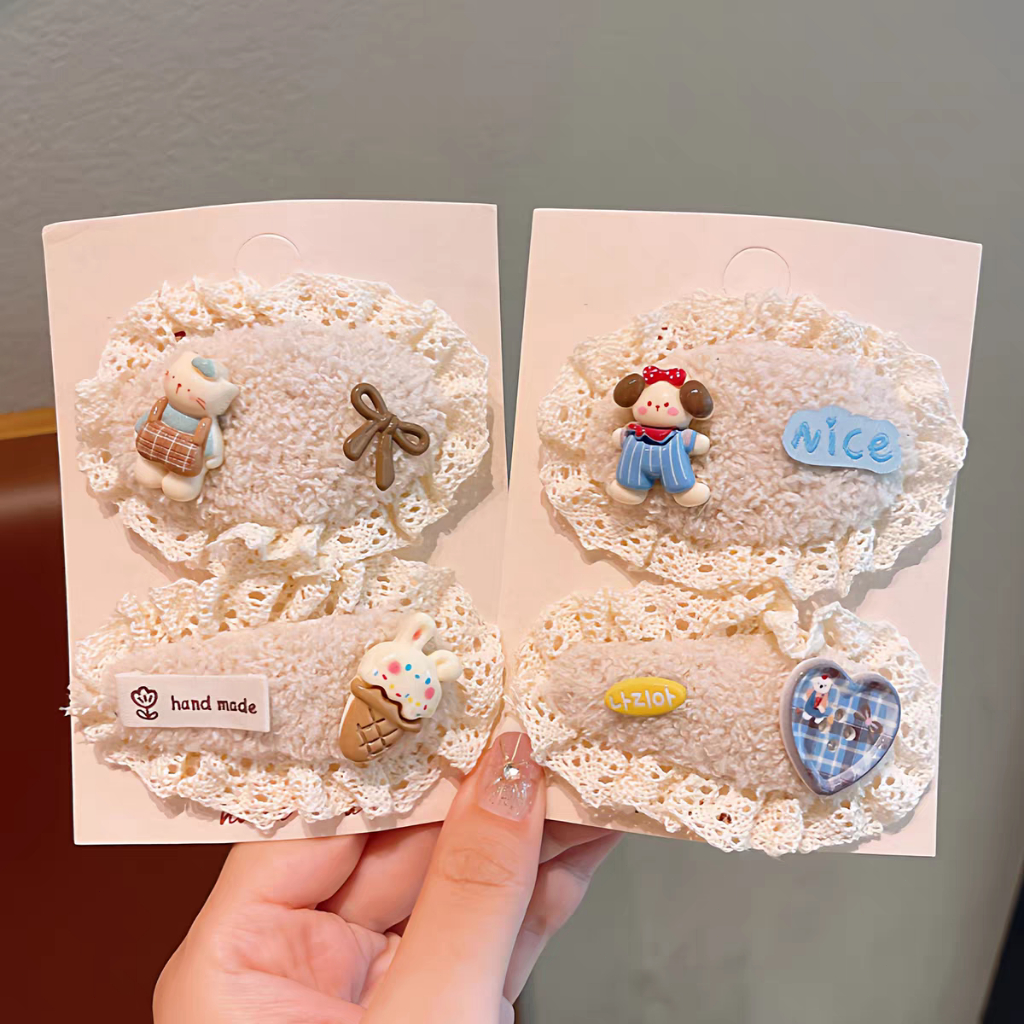 LUCKYROSE กิ๊บติดผม ชุดกิ๊บหนีบผม 2 ชิ้น ลายการ์ตูนลูกไม้น่ารัก สำหรับหน้าม้าผู้หญิง - รูปที่ 5