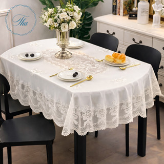 ผ้าคลุมโต๊ะลูกไม้ ทรงสี่เหลี่ยม สไตล์ยุโรป วินเทจ ใช้ตกแต่งโ…