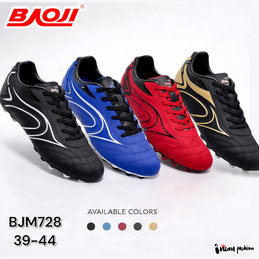 NFshoes รองเท้าฟุตบอล (สตั๊ด) BAOJI BJM728/BJM936/BJM727/BJM828  หนังPU ออกกำลังกาย ใส่สบาย ทาทาน น้ำหนักเบา