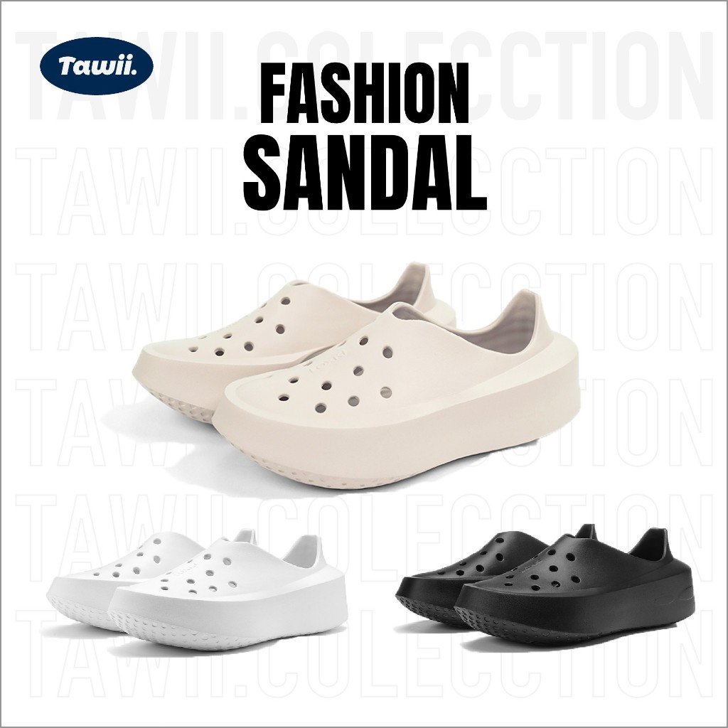 Tawii. รองเท้าแตะ รองเท้าสวยๆ รองเท้าแบบสวมรองเท้าชายหาดรองเท้ารองเท้าแตะระบายอากาศ ใส่ได้หญิงและชาย
