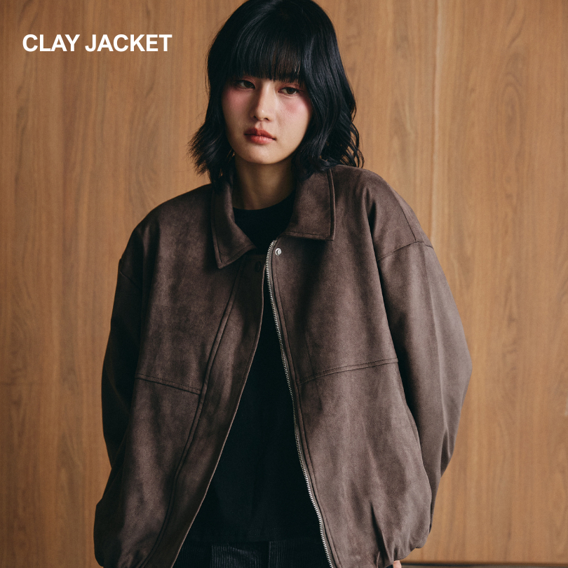 EVERYDAY - Clay Jacket เสื้อแจ็คเก็ตหนังกลับ (C) รูปที่ 3