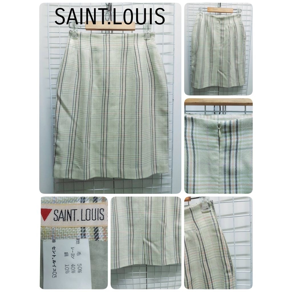 SAINT.L0UIS กระโปรงสั้นวินเทจลายสก๊อตญี่ปุ่นมือสอง