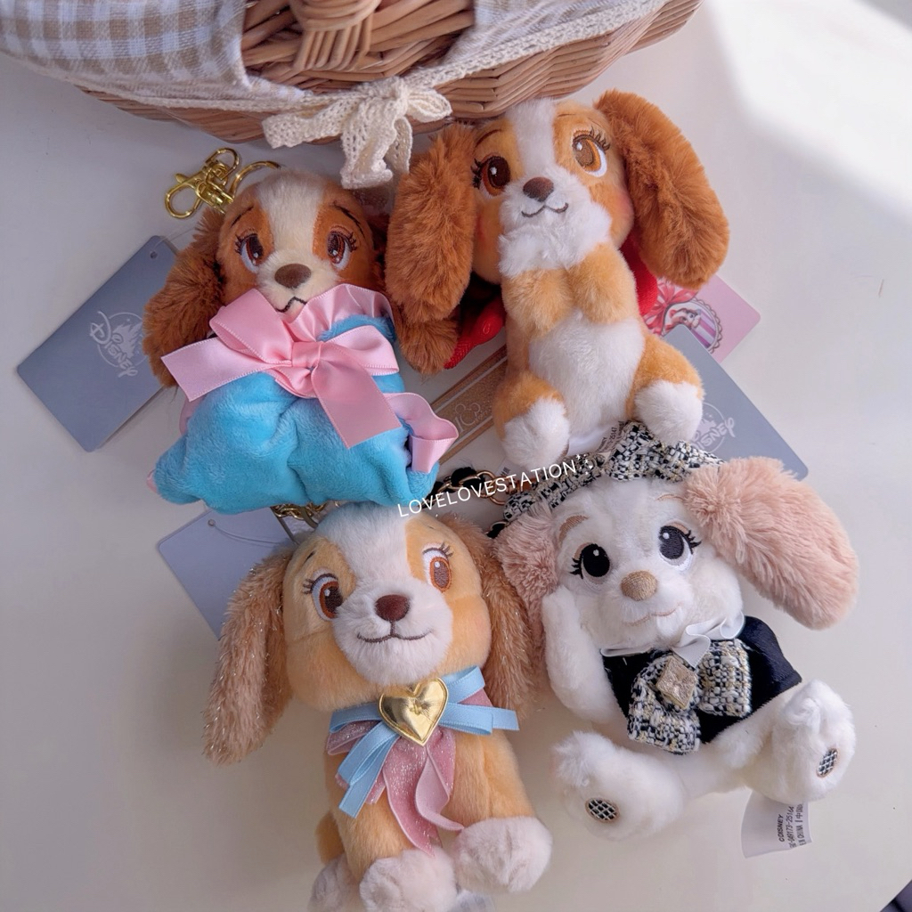 พร้อมส่ง☁️🧺พวงกุญแจ Lady and the tramp Keychain disneystore