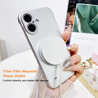 ที่จับวงแหวนโทรศัพท์แบบบาง ติดกาวหลังเครื่อง หมุนได้ 360° และตั้งเป็นขาตั้งได้ (หลายสีให้เลือก)