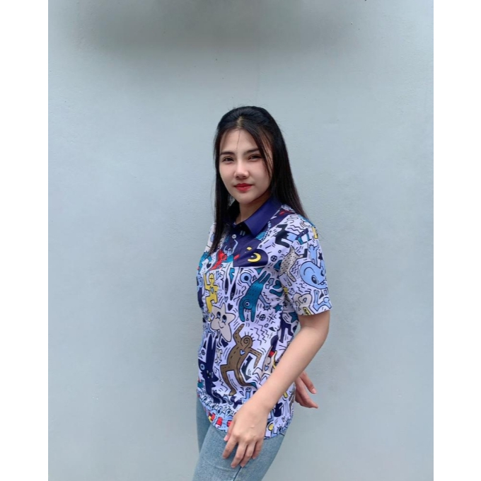 เสื้อกีฬา เสื้อกอล์ฟ ทรงUnisex ลายการ์ตูนหัวใจ  WJ -37 แบรนด์WIN SPORT