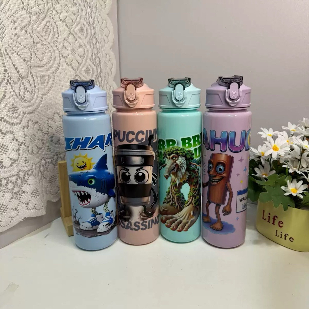 กระติกน้ำลายการ์ตูน ขนาด800 ML พร้อมส่ง
