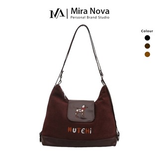 Mira Nova Tote Bag 2026 ใหม่ กระเป๋าทรงโท้ท สะพายได้ทั้งคาดมือ-ไหล่-สองไหล่ สีน้ำตาล ของขวัญผู้หญิง 2009