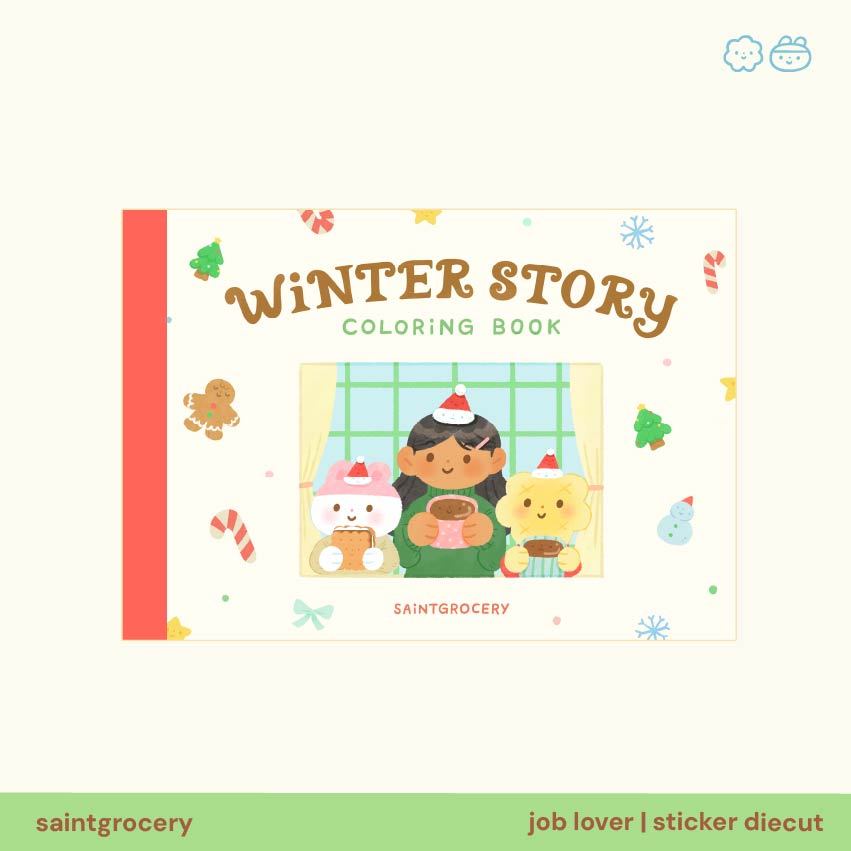 สมุดระบายสี winter story coloring book | saintgrocery ราคา ถูกที่สุด ดีลบีเคเค แกลเลอรีภาพที่ 3