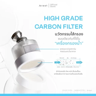 Carbon Filter ไส้กรองคาร์บอนคุณภาพสูง กรองคลอรีน (ใช้สำหรับ Face Wash Faucet Filter) .broot