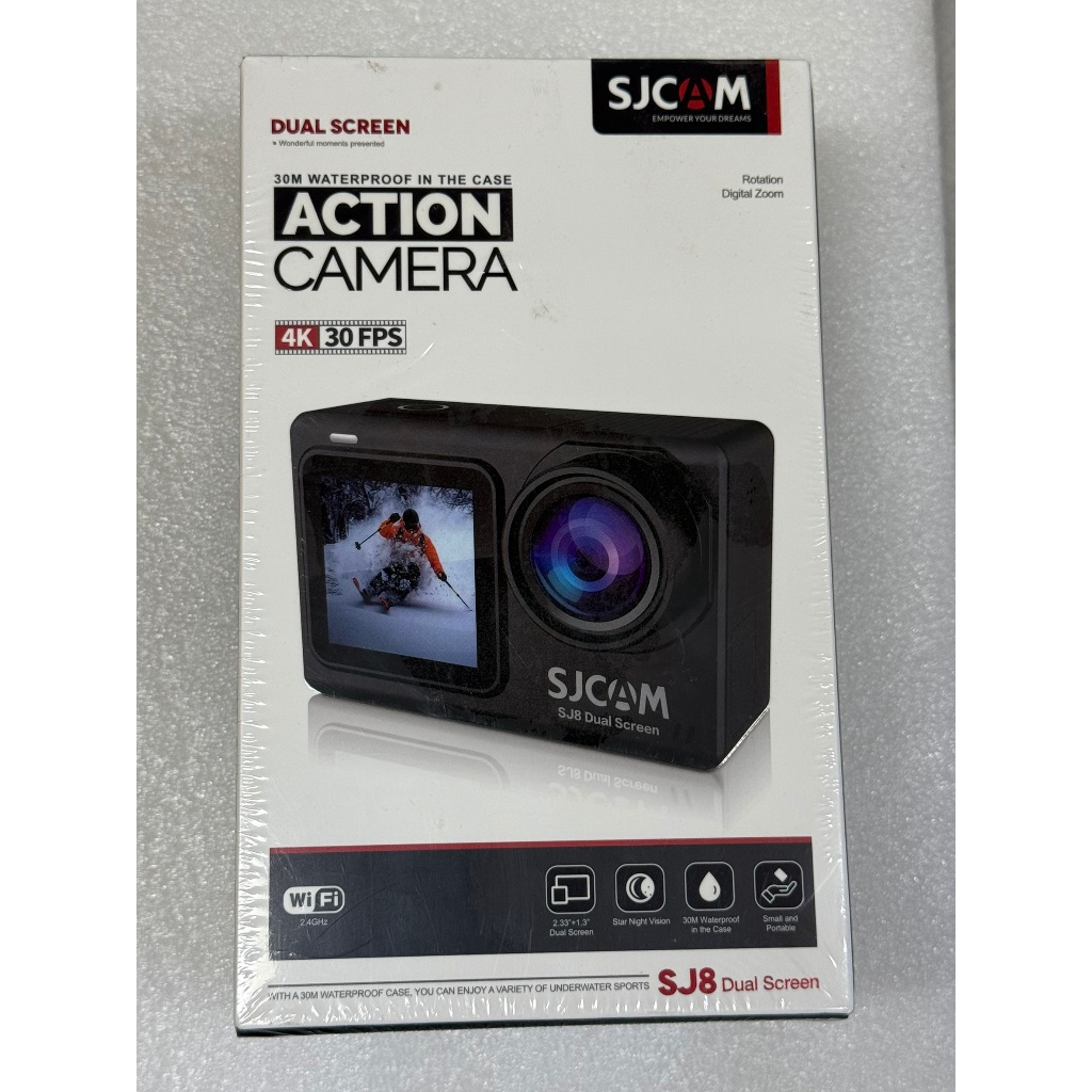 SJCAM กล้องแอคชั่น SJ8 หน้าจอคู่ Dual Screen 4K 30FPS  กันน้ำได้  มองเห็นตอนกลางคืน กล้องกีฬาหน้าจอส