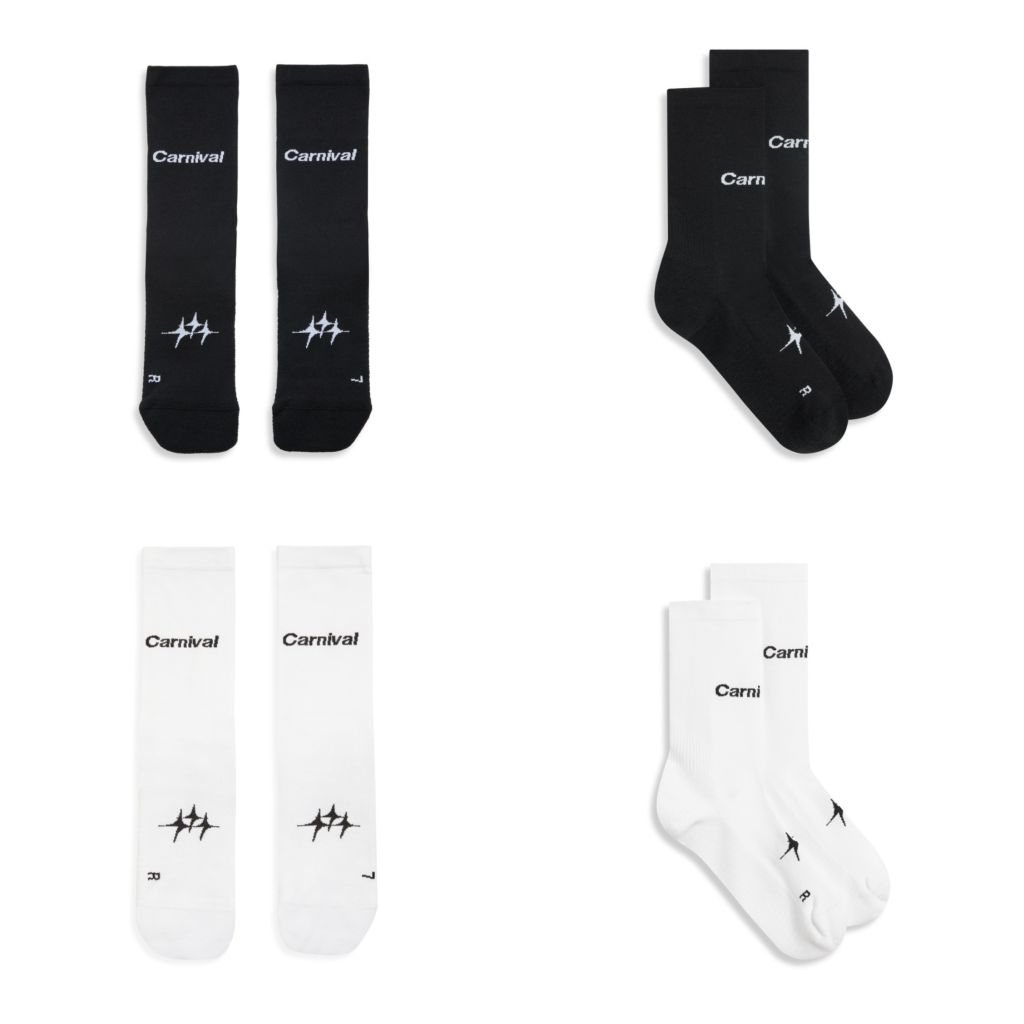 [ ของแท้ ] ถุงเท้า CARNIVAL RUNNING QUARTER SOCK “BLACK & WHITE” ของใหม่ พร้อมส่ง
