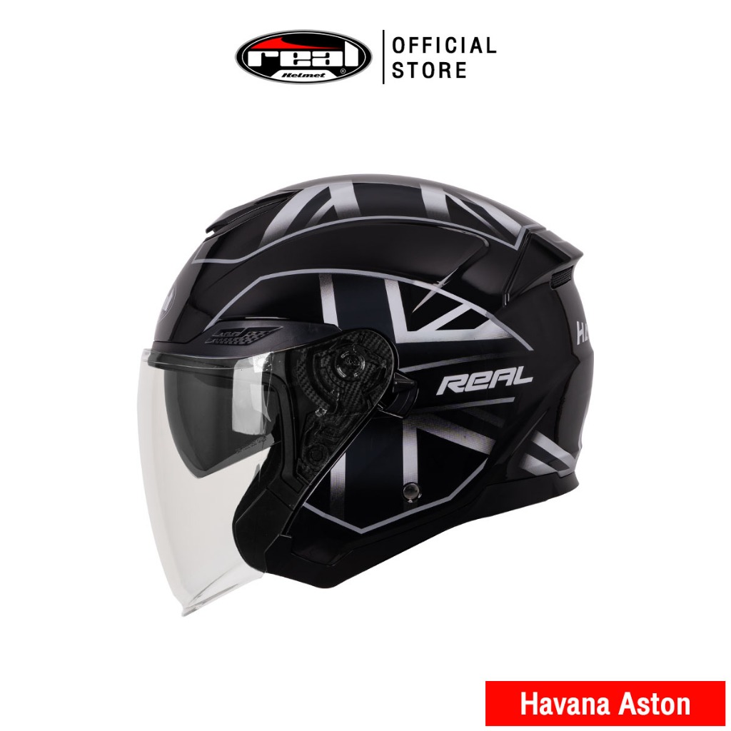 Real Helmets หมวกกันน็อคเปิดหน้า Havana Aston