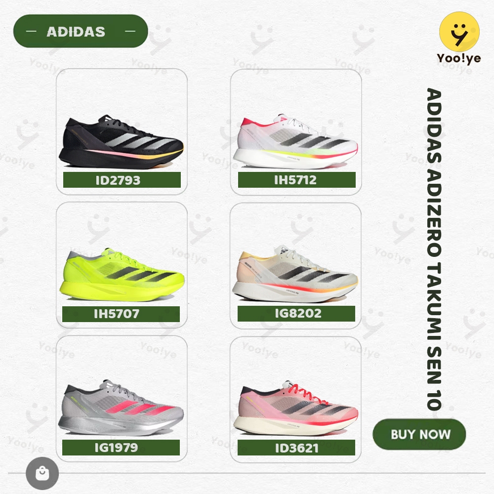 📌ของแท้💯(🇰🇷 พรีออเดอร์)📌 Adidas Adizero Takumi Sen 10（ID2793/IH5707/IH5712）running ชายหญิง ของใหม่ ร