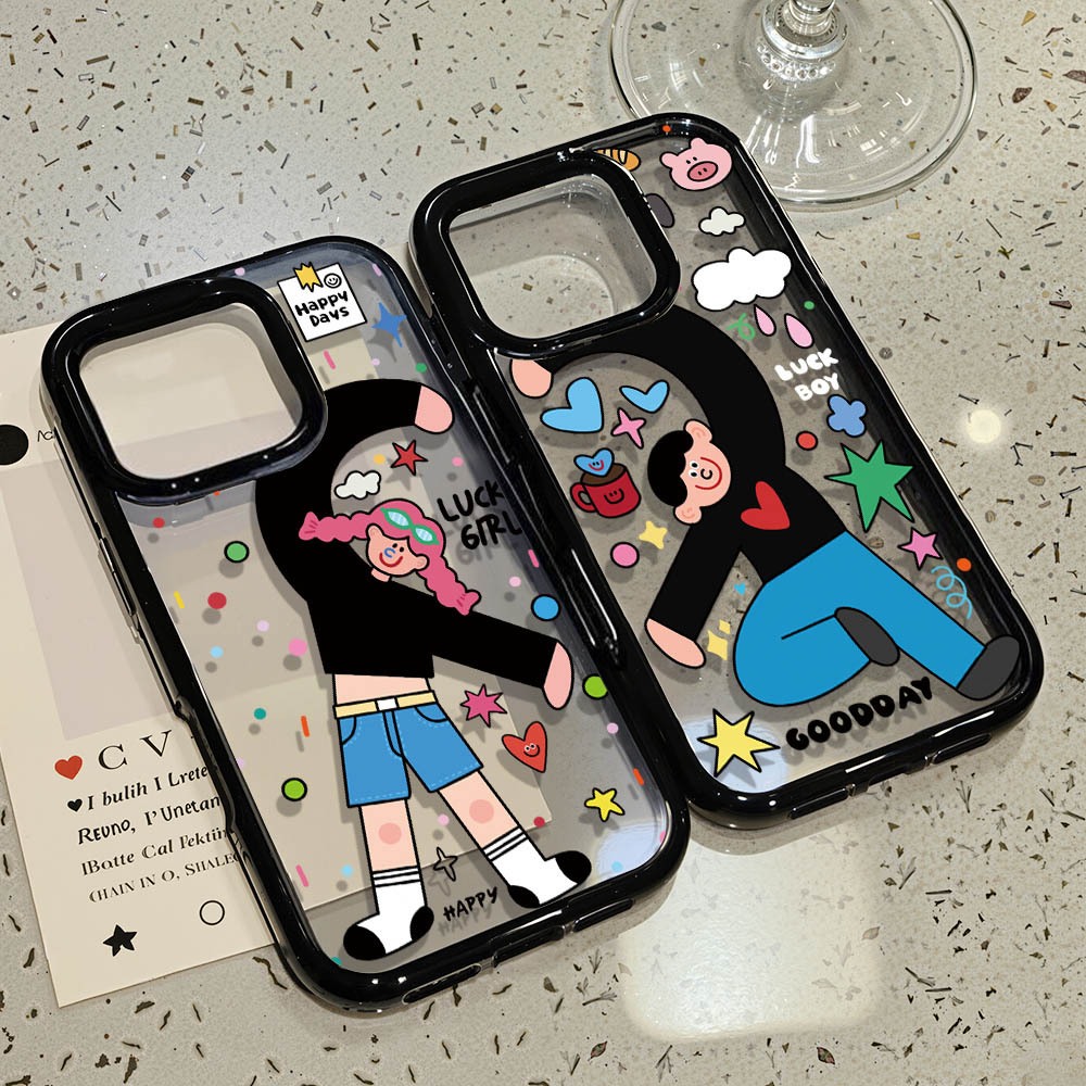 เคสโทรศัพท์ for iPhone 13 11 15 16 Pro Max Case iPhone 11 12 14 17 Pro Max 13 15 Pro 17 Air Acrylic 2 in 1 อะคริลิค ราคา ถูกที่สุด ดีลบีเคเค