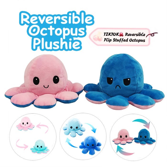 ถูกที่สุด ตุ๊กตาปลาหมึก 10*19cm ตุ๊กตาปลาหมึก เปลี่ยนสี เปลี่ยนอารมณ์ ดังมากใน tiktok flip octopus alicolly
