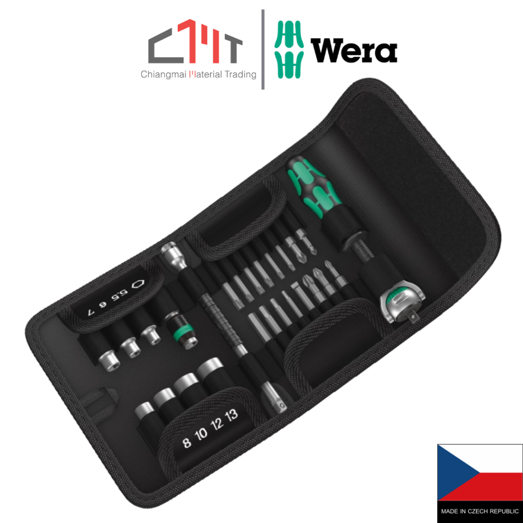 WERA ชุดประแจ ชุด 26 ชิ้น ขนาด 1/4" Zyklop Speed No.05051045001