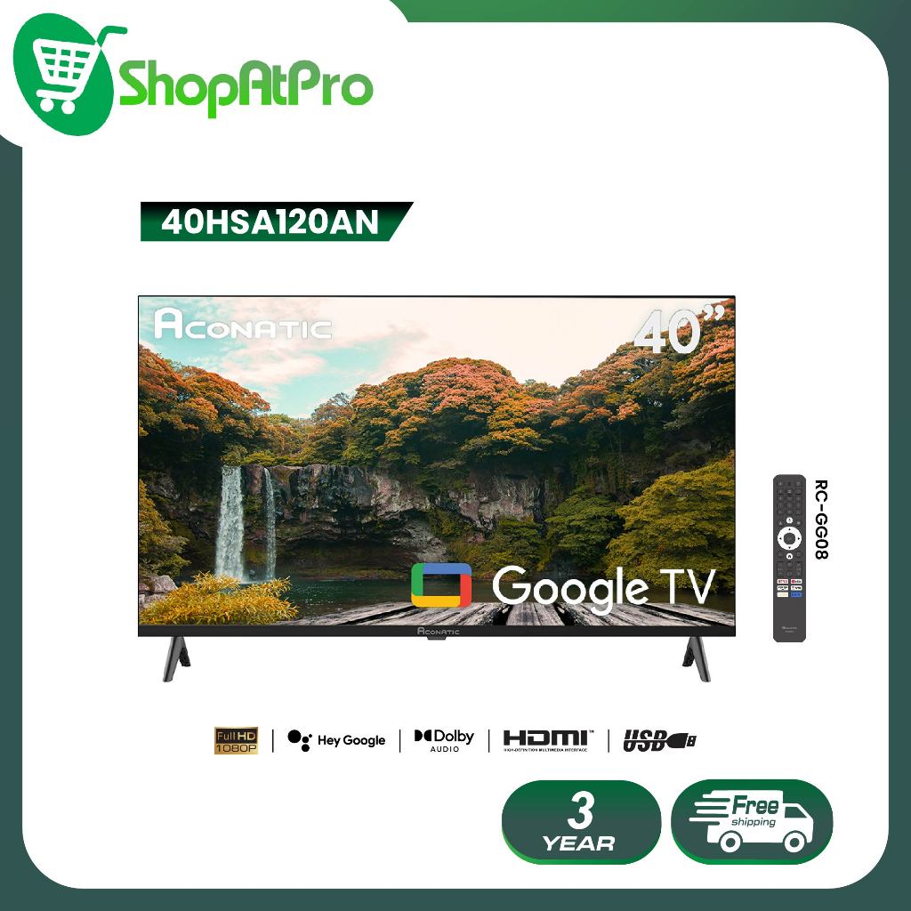 Aconatic ทีวี 40 นิ้ว LED FHD HDR Google TV รุ่น 40HSA120AN Smart TV สมาร์ททีวี (รับประกัน 3 ปี)