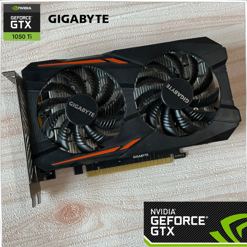การ์ดจอ GTX 1050 Ti 4GB GIGABYTE ไม่ต่อไฟเลี้ยงเพิ่ม ไม่มีกล่อง สินค้ามือสอง 🎮 VGA สภาพดี ✅