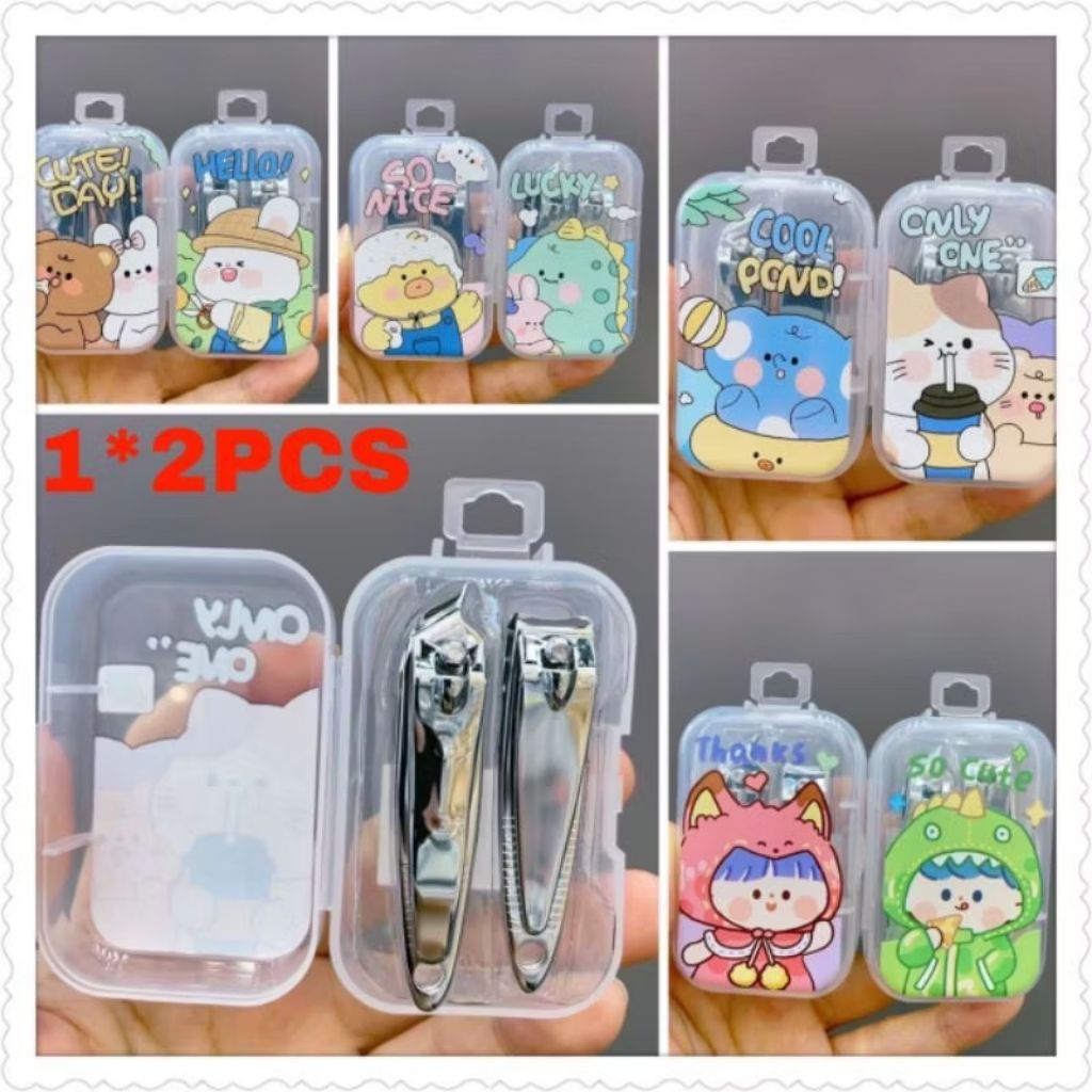 ชุดกรรไกรตัดเล็บในกล่อง 1 กล่องมี 2 ชิ้นกล่องคะลายการ์ตูนยกโหล 12 กล่อง(ทางร้านขอเลือกลายให้นะคะ)