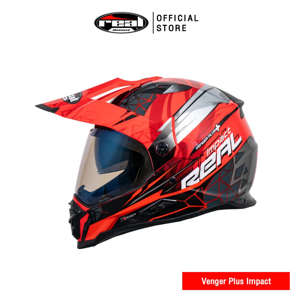 Real Helmets หมวกกันน็อคเต็มใบ Real Venger Plus Impact