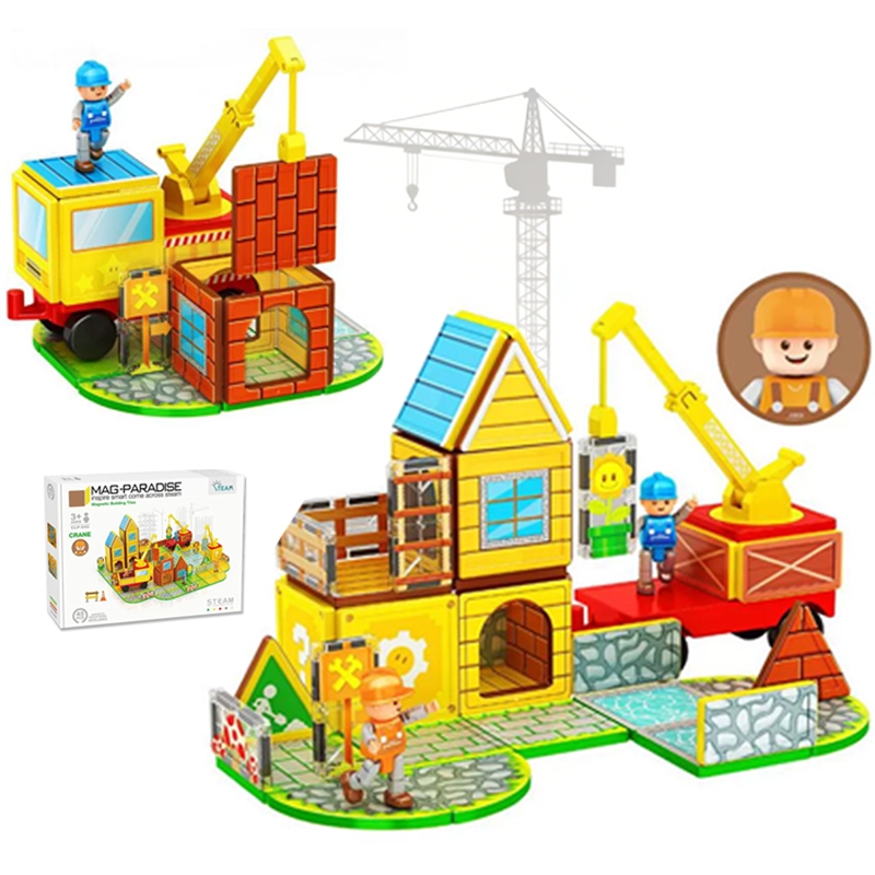 ฉาก magnetic tiles STEM 3D ของแท้ ของเล่น montessori ต่อแม่เหล็ก ของเล่นเด็ก ชุดตัวต่อ