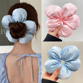 🌸🌸ยางรัดผมสไตล์เกาหลี ยางรัดผมดอกไม้ เครื่องประดับผมแฟชั่น ins แบบหนา ยืดหยุ่นสูง เรโทร