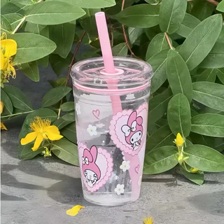 แก้วนำ 500 ml ลายการ์ตูนน่ารัก สกรีนลายนูน สวยมาก พร้อมส่ง