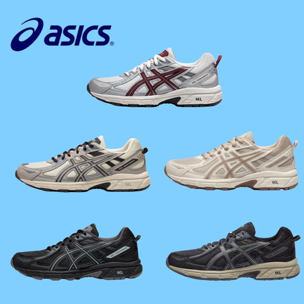 ของแท้ 100 %ASICSGel-Venture 6สำหรับผู้ชายและผู้หญิงยั่งยืน