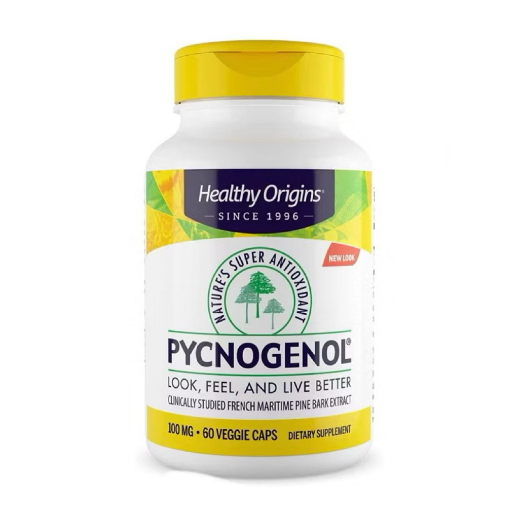 Healthy origin Pycnogenol 100 mg 60  Capsules are สารสกัดเปลือกสนมาริไทม์ฝรั่งเศส🌲🌲