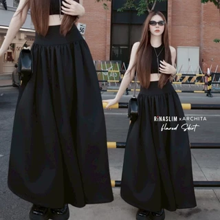 RINASLIM Flared Skirt กระโปรงยาวทรง A บานจีบรอบตัว [rinaslim x archita]