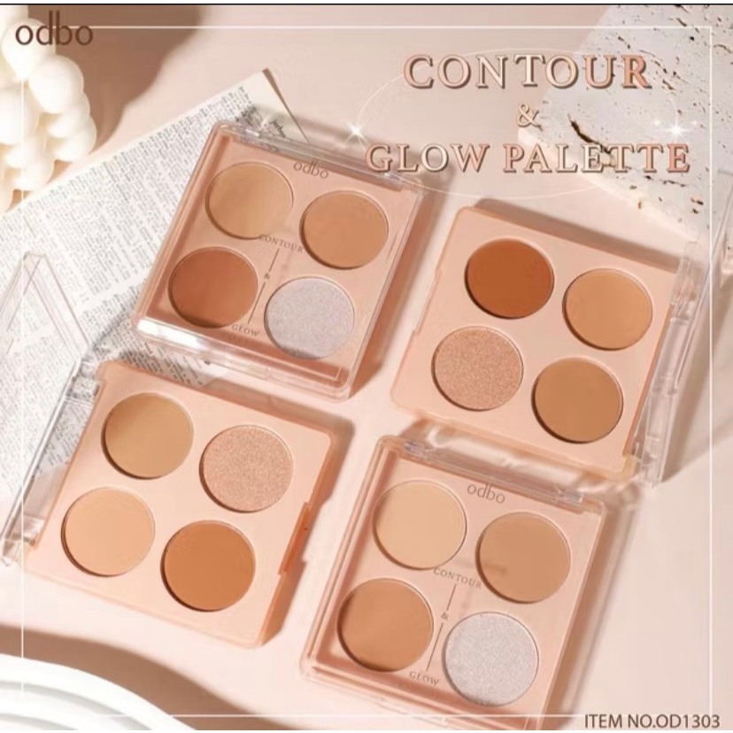 OD1303  ODBO CONTOUR & GLOW PALETTE โอดีบีโอ คอนทัวร์ แอนด์ โกลว พาเลท