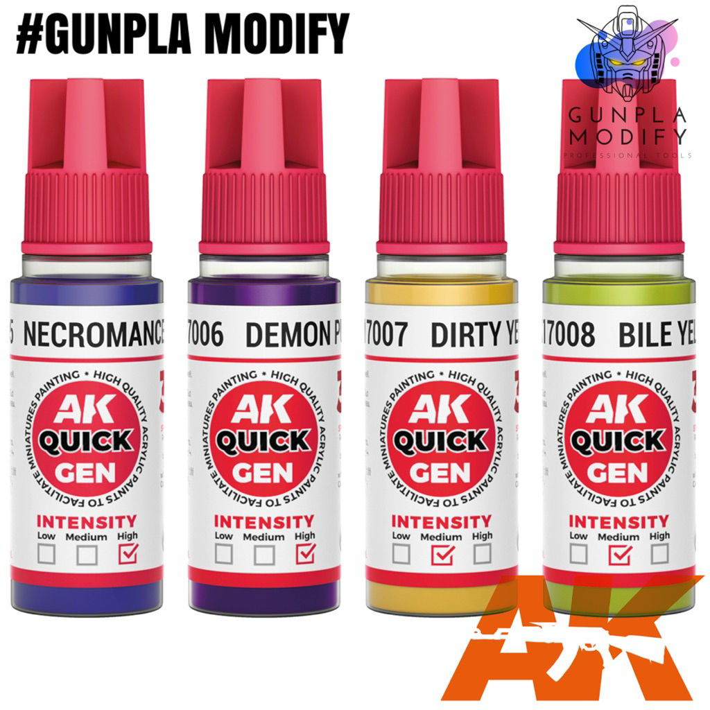 AK INTERACTIVE Quick Gen สี Contrast ขั้นตอนเดียว ขนาด 18 ml AK17005-AK17008