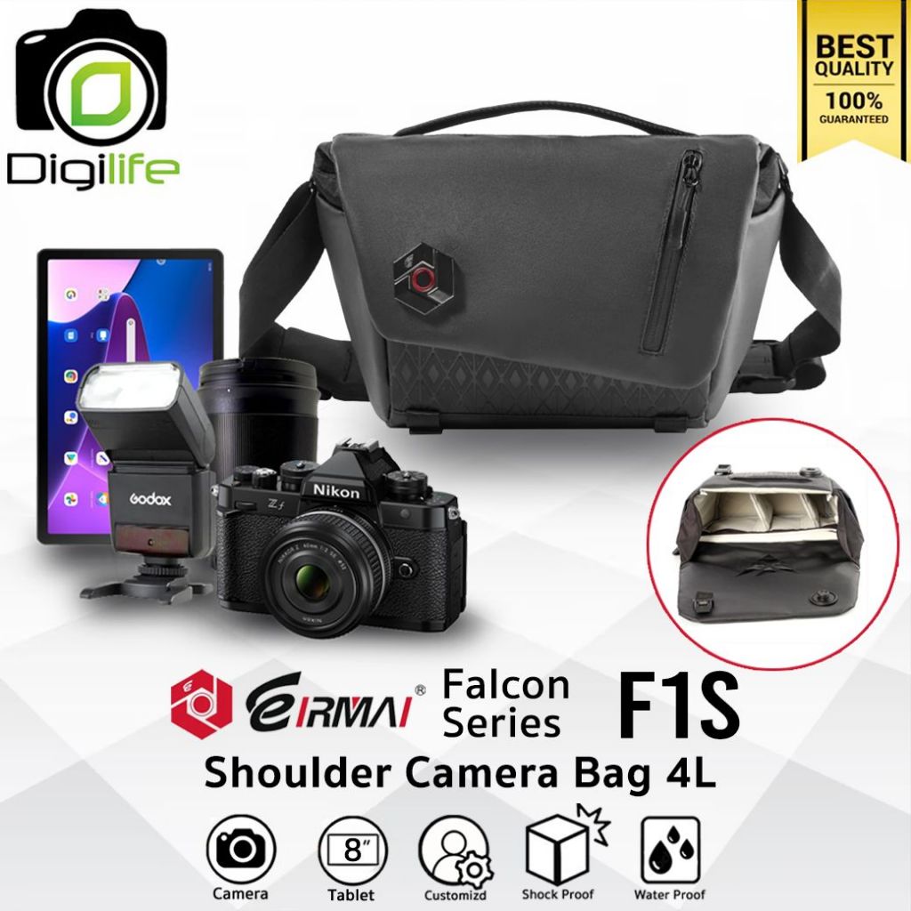 Eirmai Bag F1S - Falcon Shoulder Camera Bag 4L For Camera, Tablet & Accessories กระเป๋ากล้อง กันน้ำ