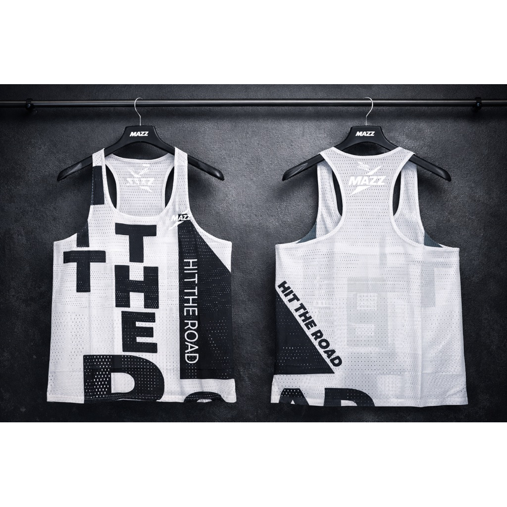 MTZZ MAZZ เสื้อวิ่ง Elite Running Tank Top Unisex "Hit The Road"
